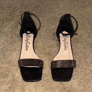 Lady Couture Black Embellished Heels